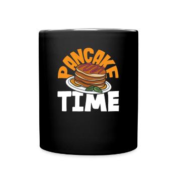 Lustiges Pfannkuchenliebhaber Geschenk - Tasse einfarbig - Schwarz - Vorne