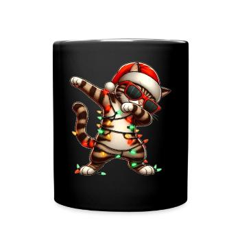 Tupfende Tabby Katze Orange Katze Sonnenbrille Nie - Tasse einfarbig - Schwarz - Vorne