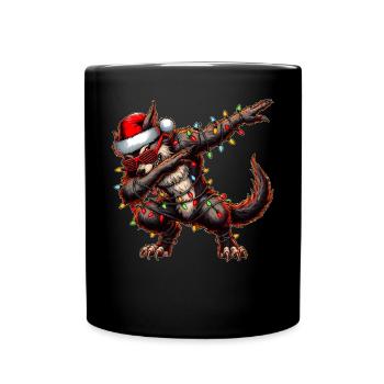 Dabbing loup-garou lunettes de soleil Noël mignon - Mug uni - noir - Devant