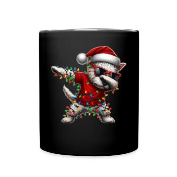 Tupfende West Highland Terrier Hunde-Sonnenbrille - Tasse einfarbig - Schwarz - Vorne