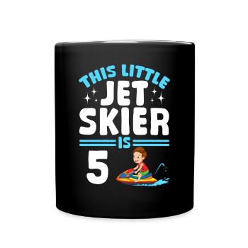 Baby Jetski Rider - This little jet skier is 5 Yea - Tasse einfarbig - Schwarz - Vorne
