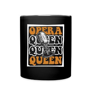Oper Königin Opernhaus Tenorsängerin Sängerin - Tasse einfarbig - Schwarz - Vorne