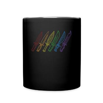 Messer LGBT Rainbow Sammlerstück Restaurierungsmesser - Tasse einfarbig - Schwarz - Vorne