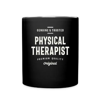 Genuine and Trusted Physical Therapist - Full Colour Mug - black - Front
