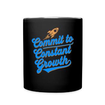 Commit to constant growth for - Full Colour Mug - black - Front