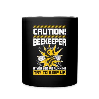 Attention aux apiculteurs ! - Mug uni - noir - Devant