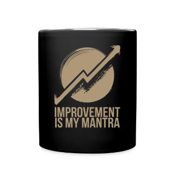 Kaizen Improvement: Improvement Is My Mantra - Full Colour Mug - black - Front
