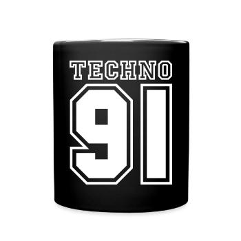 TECHNO 91 - Full Colour Mug - black - Front
