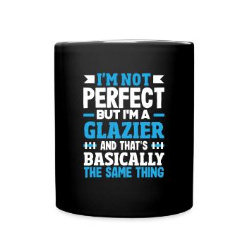 Glaser Geschenk - Tasse einfarbig - Schwarz - Vorne