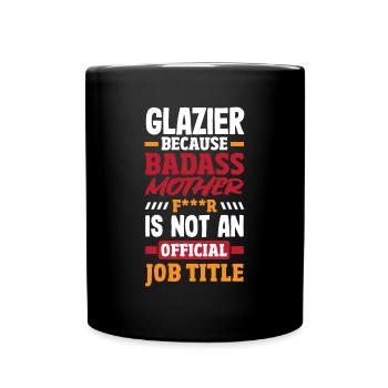 Glaser Geschenk - Tasse einfarbig - Schwarz - Vorne