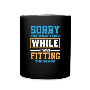 Glaser Geschenk - Tasse einfarbig - Schwarz - Vorne