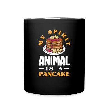 Lustiges Pfannkuchenliebhaber Geschenk - Tasse einfarbig - Schwarz - Vorne