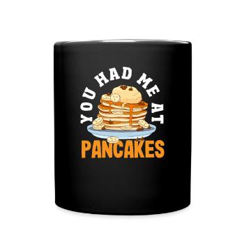 Lustiges Pfannkuchenliebhaber Geschenk - Tasse einfarbig - Schwarz - Vorne