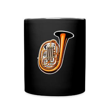 Tuba Graphic - Full Colour Mug - black - Front