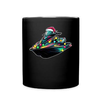 Jet Ski Jet Skiing Weihnachtsmütze Xmas - Tasse einfarbig - Schwarz - Vorne