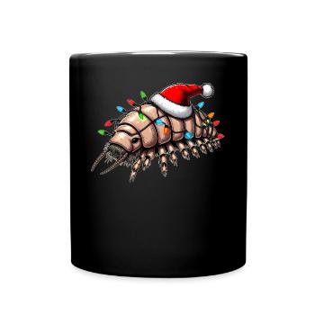 Isopode Lustige Isopoden Weihnachtsmütze Xmas - Tasse einfarbig - Schwarz - Vorne