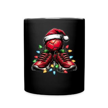 Kickball Team Santa Hat Xmas - Full Colour Mug - black - Front