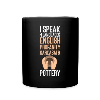 Poterie Céramiste Artiste Je Parle 4 - Mug uni - noir - Devant