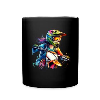Motocross Femmes Filles Fille - Mug uni - noir - Devant