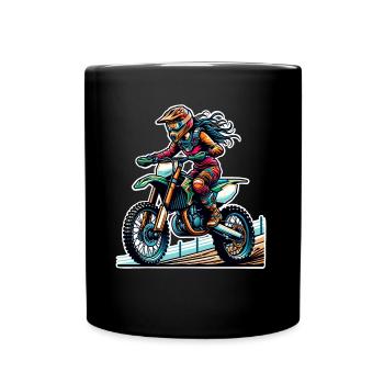 Motocross Femmes Filles Fille - Mug uni - noir - Devant