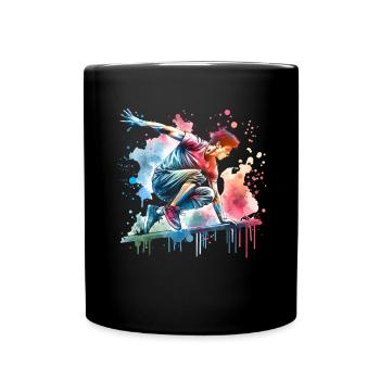 Parkour - Tasse einfarbig - Schwarz - Vorne