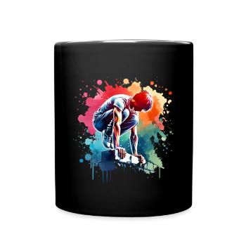Parkour - Tasse einfarbig - Schwarz - Vorne