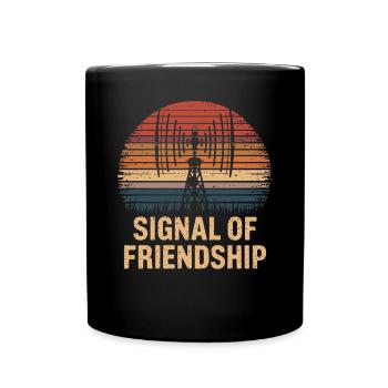 Amateurfunker Ham Radio Signal Of Friendship - Full Colour Mug - black - Front