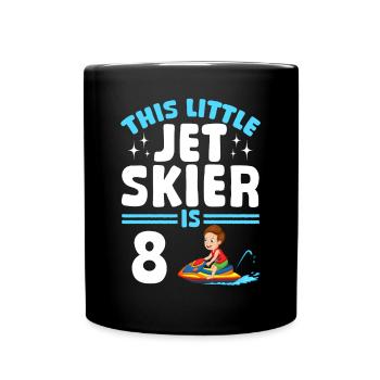 Kids Jetski Rider - This little jet skier is 8 Yea - Tasse einfarbig - Schwarz - Vorne