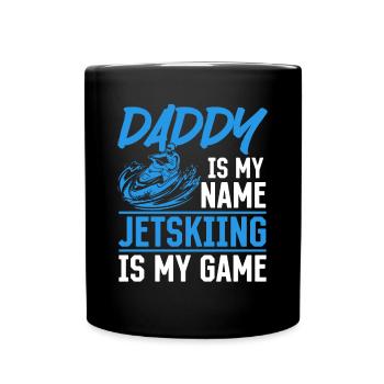 Papa est mon nom Le jetski est mon jeu - Jetski - Mug uni - noir - Devant