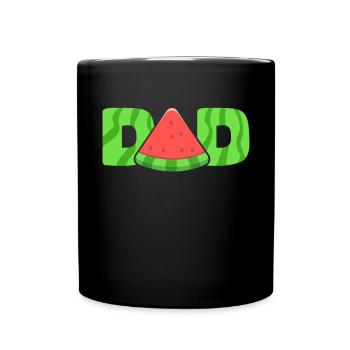 Pastèque Père Melon Cadeau de fruits d’été - Mug uni - noir - Devant