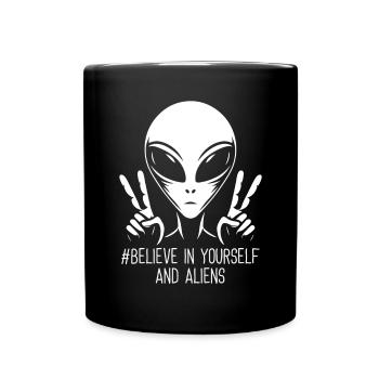 Alien UFO Alien Galaxy Geschnek - Full Colour Mug - black - Front