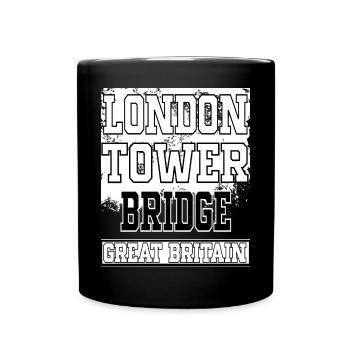 London Tower Bridge England Brücke Stadt - Tasse einfarbig - Schwarz - Vorne