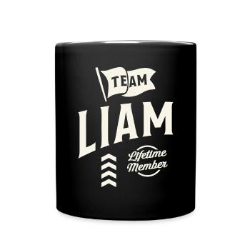Team Liam Lifetime Member Personalized Name Liam - Full Colour Mug - black - Front