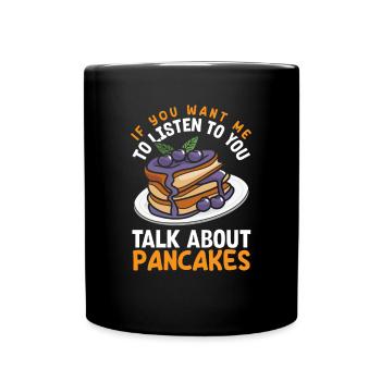 Lustiges Pfannkuchenliebhaber Geschenk - Tasse einfarbig - Schwarz - Vorne