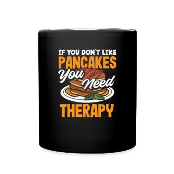Lustiges Pfannkuchenliebhaber Geschenk - Tasse einfarbig - Schwarz - Vorne