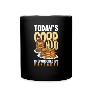 Lustiges Pfannkuchenliebhaber Geschenk - Tasse einfarbig - Schwarz - Vorne