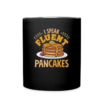 Funny Pancake Lover Gift - Full Colour Mug - black - Front