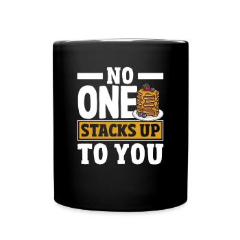 Lustiges Pfannkuchenliebhaber Geschenk - Tasse einfarbig - Schwarz - Vorne