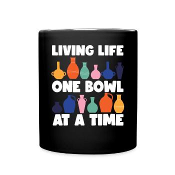 Pottery Ceramics Artist Living - Full Colour Mug - black - Front