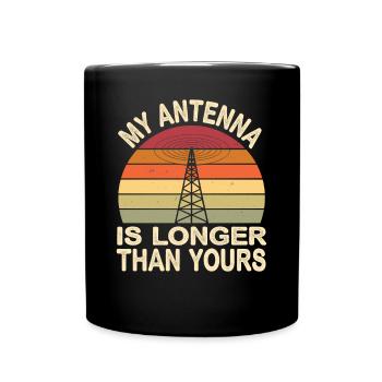 Meine Antenne Ist Länger Als Deine Ham Radio - Tasse einfarbig - Schwarz - Vorne