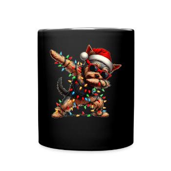 Polka Dot Yorkshire Terrier Dog Yorkie Cute - Full Colour Mug - black - Front