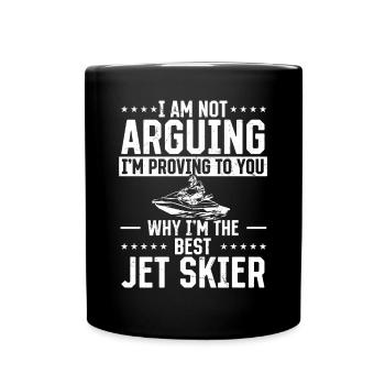 Funny Jetski - I'm proving to you why I'm the best - Full Colour Mug - black - Front