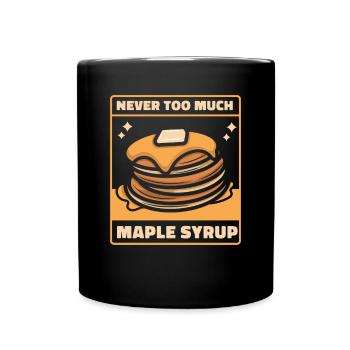 Jamais trop de recettes de sirop d’érable Flapjack - Mug uni - noir - Devant