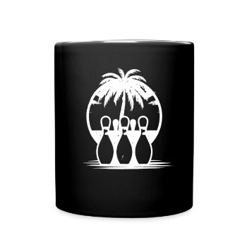 Graphiques de bowling - Mug uni - noir - Devant