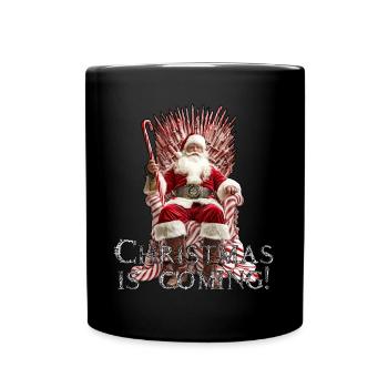 Christmas is coming! - Tasse einfarbig - Schwarz - Vorne