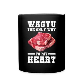 Wagyu Steak - Full Colour Mug - black - Front