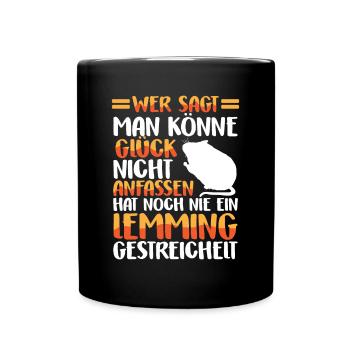 Lemming Petting Vole Lemming - Full Colour Mug - black - Front
