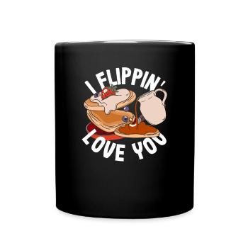 Funny Pancake Lover Gift - Full Colour Mug - black - Front
