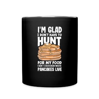 Lustiges Pfannkuchenliebhaber Geschenk - Tasse einfarbig - Schwarz - Vorne