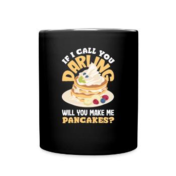 Funny Pancake Lover Gift - Full Colour Mug - black - Front